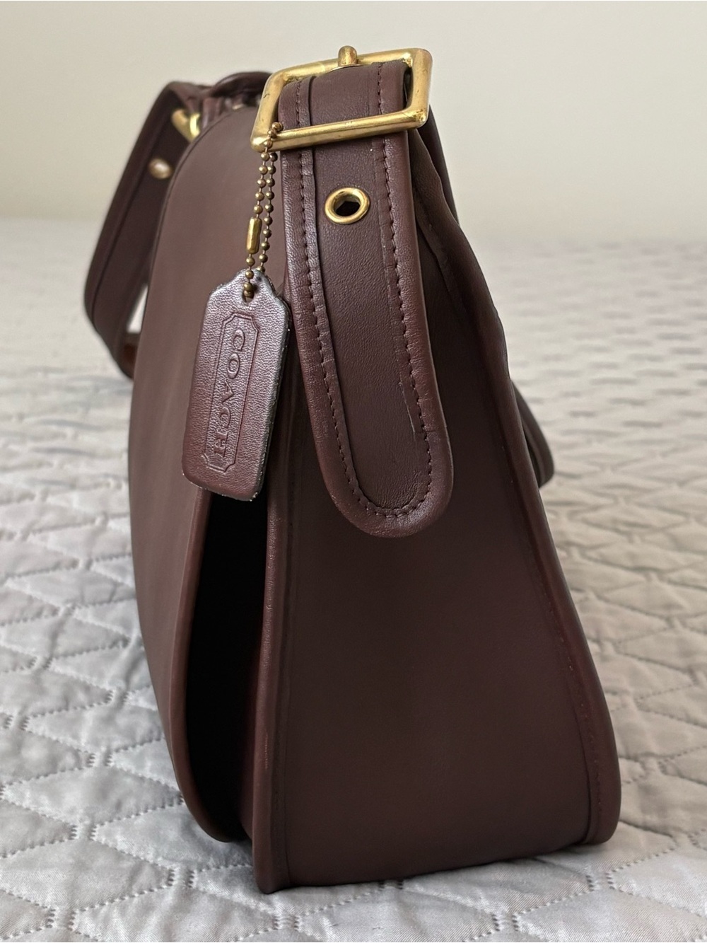 Vintage Coach Patricia’s Legacy Dark Brown Leather Saddle Shoulder Bag Crossbody - Picture 12 of 12